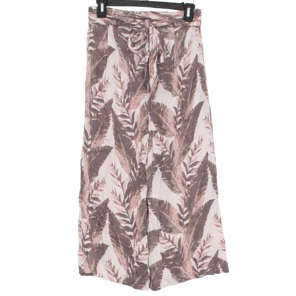 Free People Pants Wide Leg High Rise Harem Cottage Boho Culotte Tropical Small - Picture 7 of 7